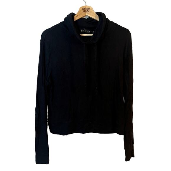 Athleta Soft & Cozy Modal Blend Black Pullover Hoodie Women's Size XS EUC - Picture 1 of 13